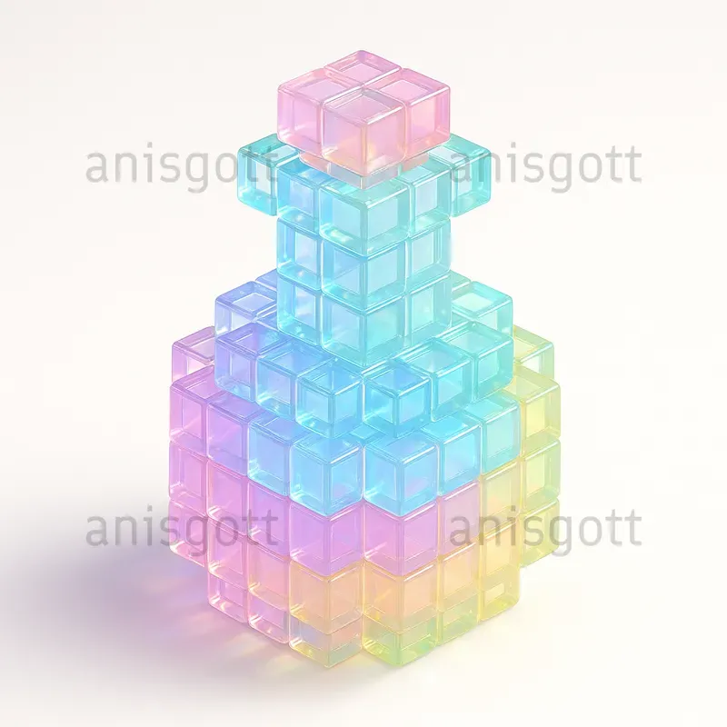 3D Pastel Rainbow Voxel Icons ChatGPT Image Prompt | PromptBase