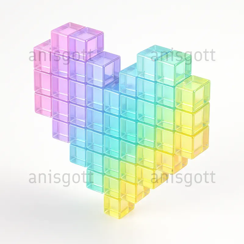 3D Pastel Rainbow Voxel Icons ChatGPT Image Prompt | PromptBase