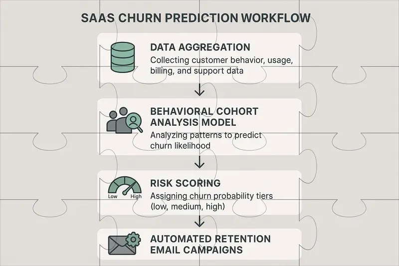 Saas Churn Prediction Workflow Maps ChatGPT Image Prompt | PromptBase