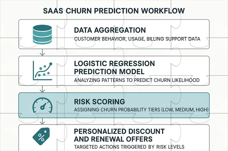 Saas Churn Prediction Workflow Maps ChatGPT Image Prompt | PromptBase
