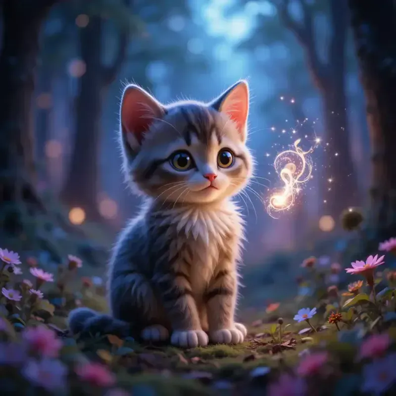 Adorable Baby Animals In Magical Forests ChatGPT Image Prompt | PromptBase