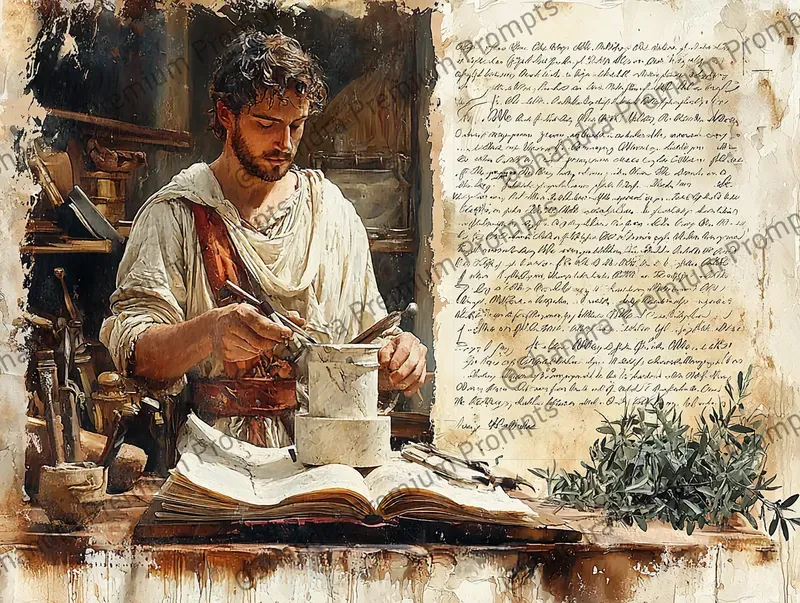Ancient Greek Life Junk Journal Papers Midjourney Prompt | PromptBase