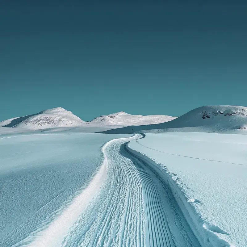Minimalist Snowy Winter Landscapes Midjourney Prompt | PromptBase