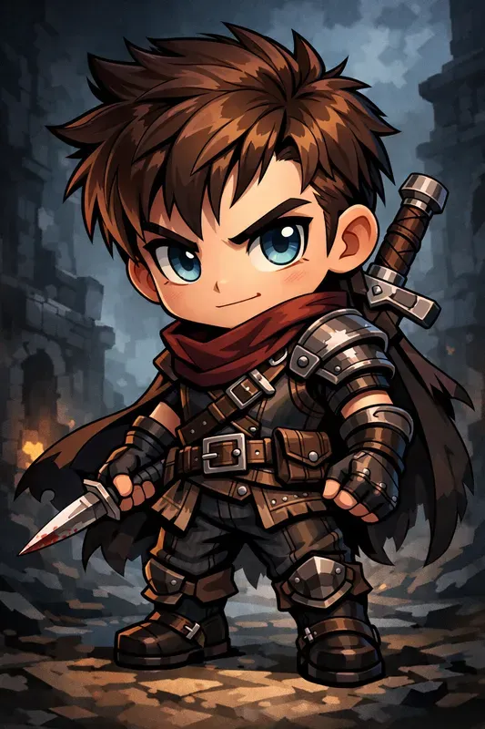 Dnd Rouge Chibi Chibi Fantasy DnD Characters Cartoon Art ChatGPT Image Prompt | PromptBase
