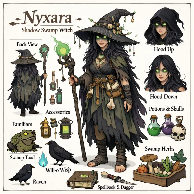 Fantasy Character Reference Sheets ChatGPT Image Prompt | PromptBase