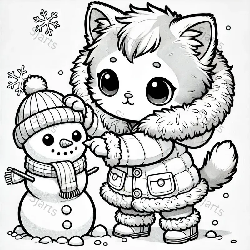 Kawaii Chibi Animal Coloring Pages DALL·E Prompt | PromptBase
