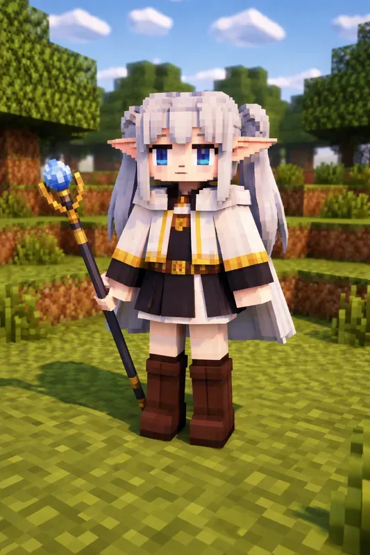 Minecraft Style Characters Models Minecraft Style Character Designs Games ChatGPT Image Prompt | PromptBase