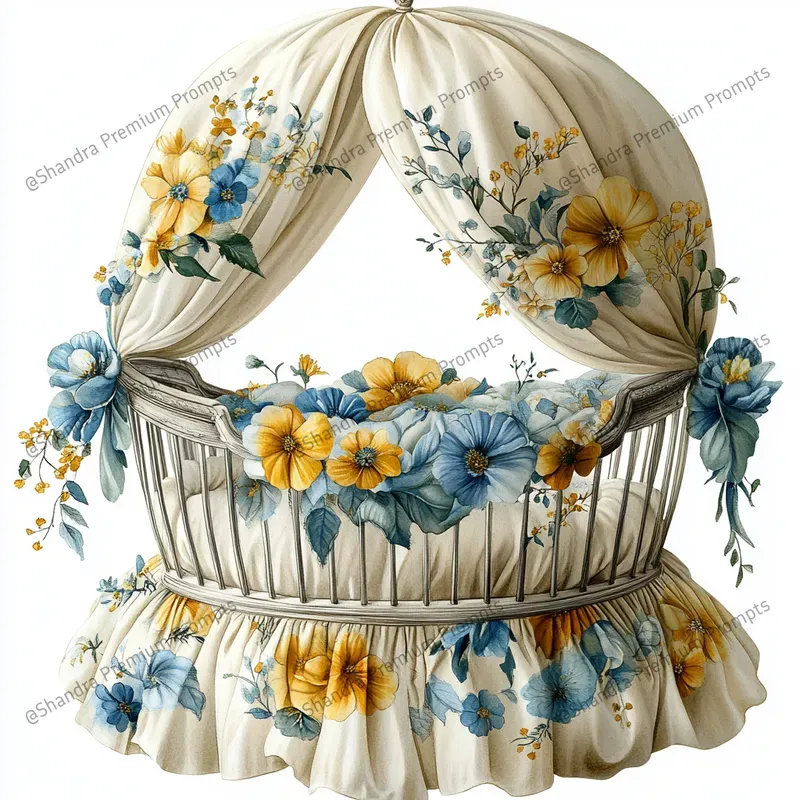 Baby Shower Beautiful Cliparts Midjourney Prompt | PromptBase