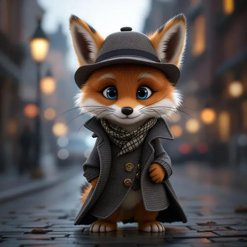 Cute Animals In English Clothes FLUX Prompt | PromptBase
