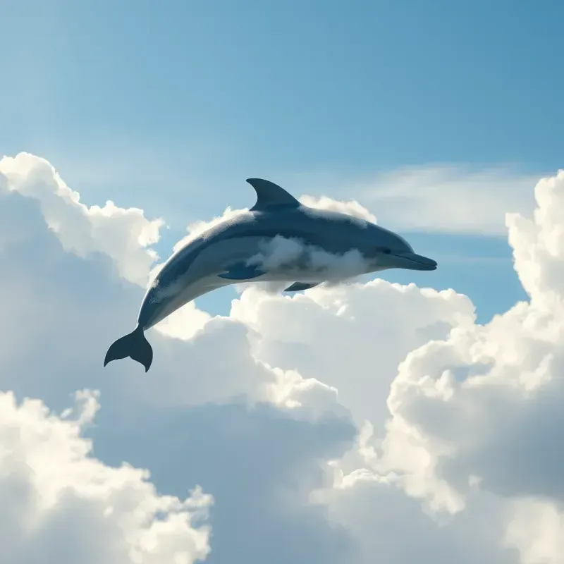 Sea Animals Swimming Through The Clouds FLUX Prompt | PromptBase