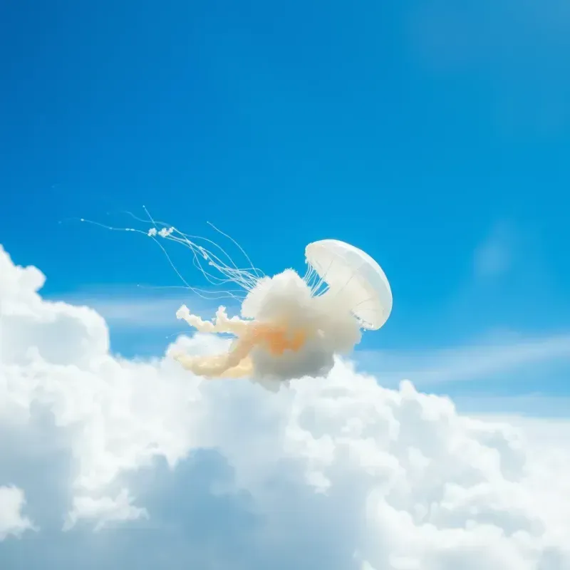 Sea Animals Swimming Through The Clouds FLUX Prompt | PromptBase