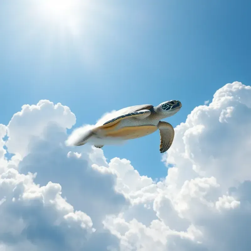 Sea Animals Swimming Through The Clouds FLUX Prompt | PromptBase