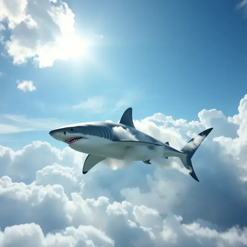 Sea Animals Swimming Through The Clouds FLUX Prompt | PromptBase