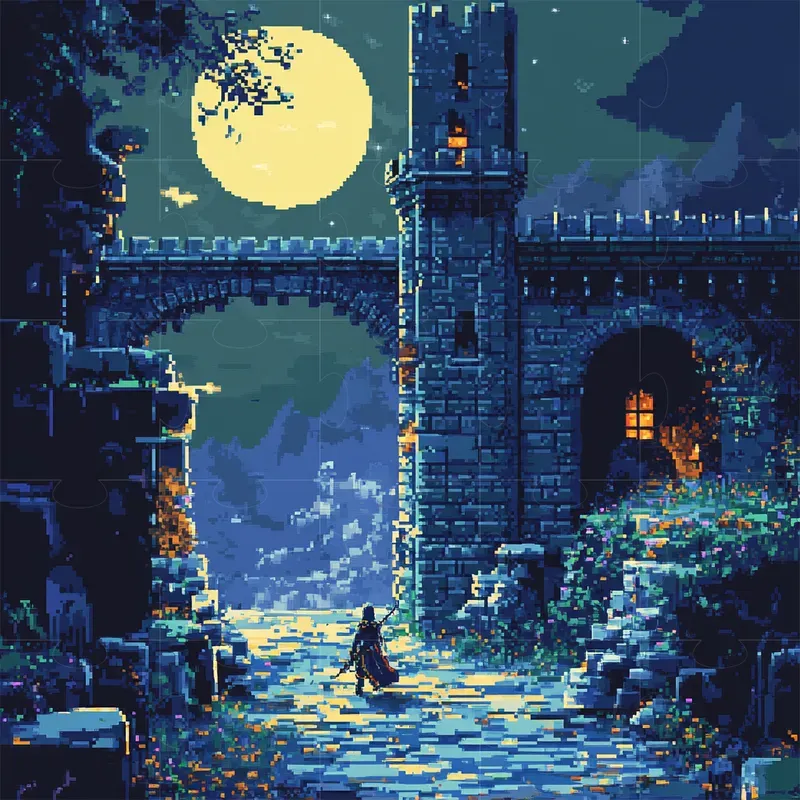 Pixel Art Adventures Midjourney Prompt | PromptBase