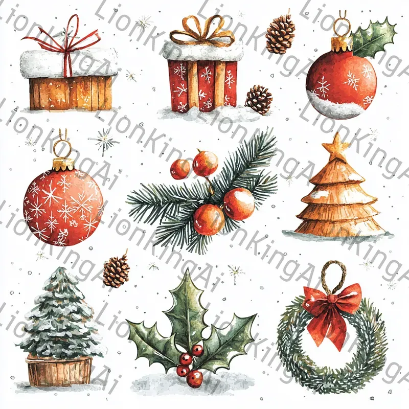 Celebration Watercolor Clip Art Sets Midjourney Prompt | PromptBase