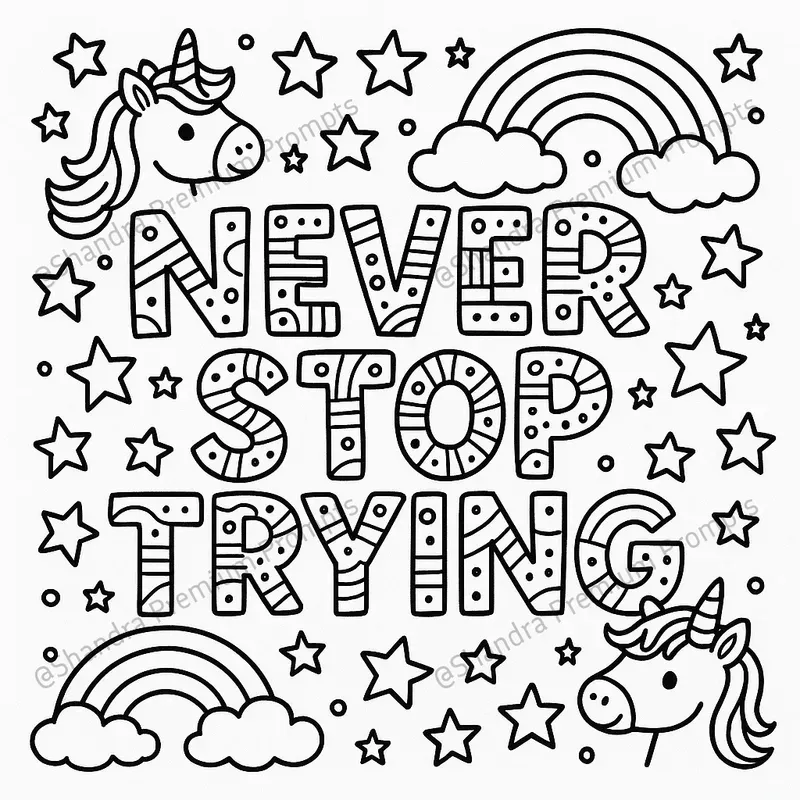Positive Message Coloring Notes Positive Messages Coloring Book Pages ChatGPT Image Prompt | PromptBase