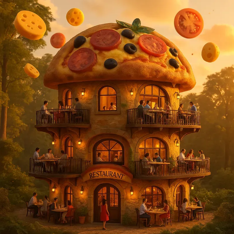 Fantasy Food Restaurant Mockups ChatGPT Image Prompt | PromptBase