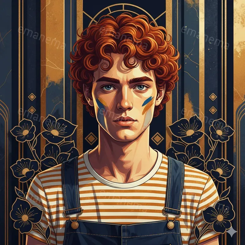 Modern Fashion Art Deco Style Gemini Image Prompt | PromptBase