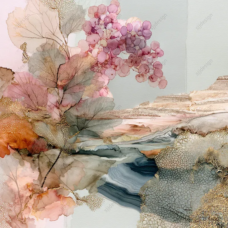 Delicate Watercolor Botanical Style Midjourney Prompt | PromptBase