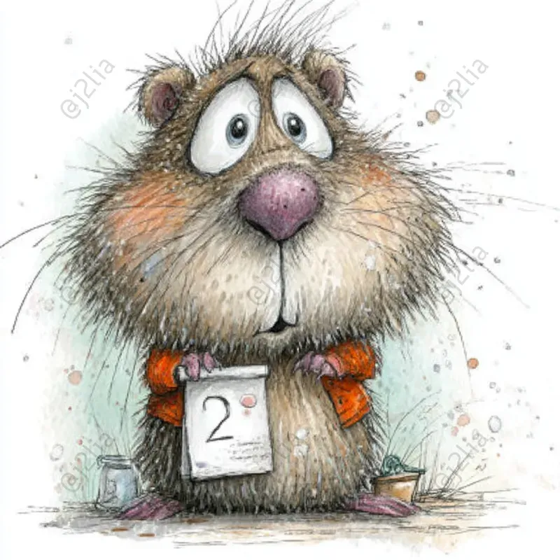 Cute Groundhog Day Clipart Midjourney Prompt | PromptBase