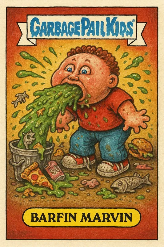 Classic Garbage Pail Kids Cards ChatGPT Image Prompt | PromptBase