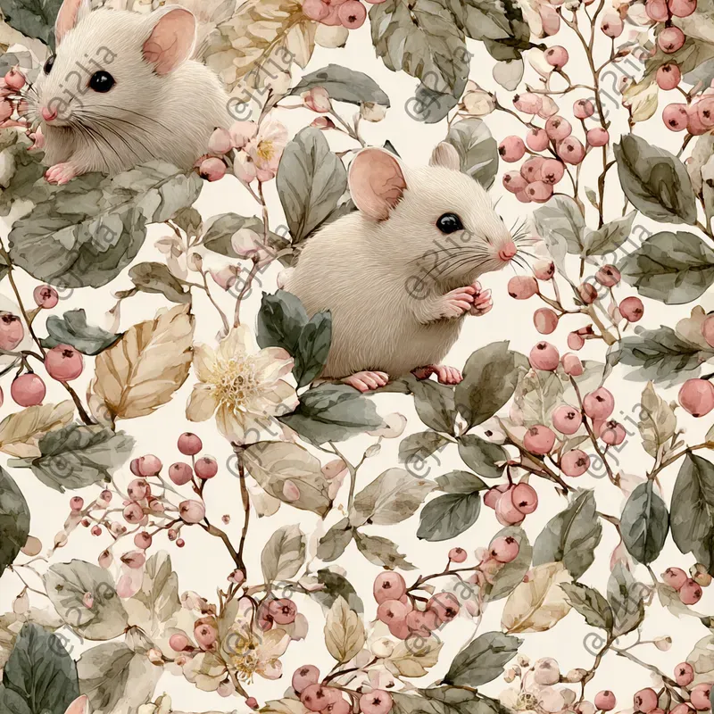 Watercolor Baby Animal Patterns Midjourney Prompt | PromptBase