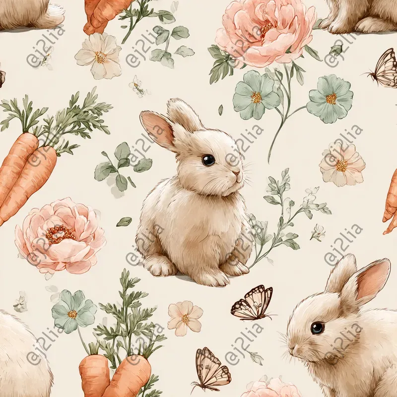 Watercolor Baby Animal Patterns Midjourney Prompt | PromptBase
