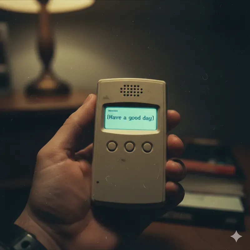 Pager Language Message Vintage Pager Messages Gemini Image Prompt | PromptBase