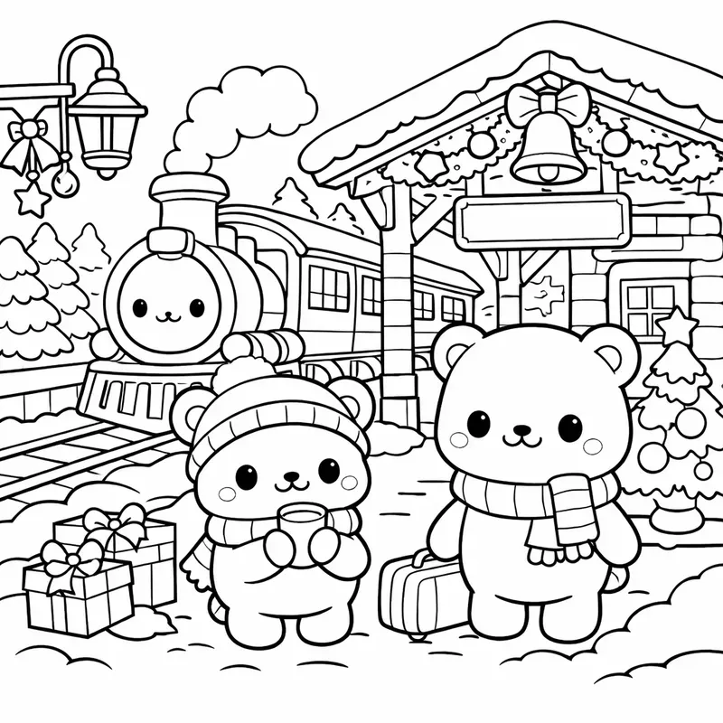 Cozy Winter Coloring Pages For Kids ChatGPT Image Prompt | PromptBase