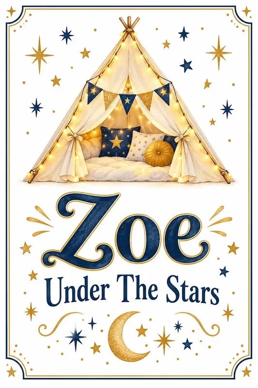 Kids Glamping Party Tent Name Signs ChatGPT Image Prompt | PromptBase