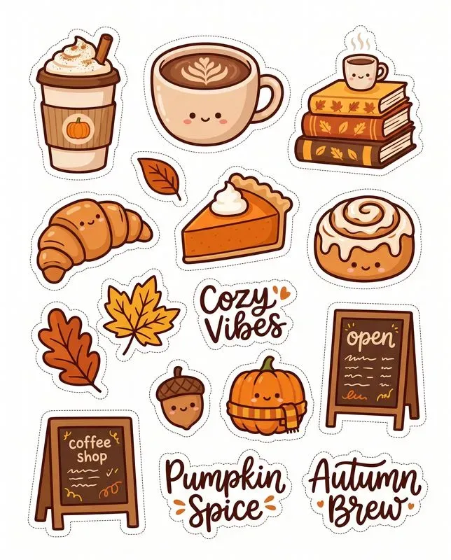 Aesthetic Diecut Sticker Sheet Kits Gemini Image Prompt | PromptBase