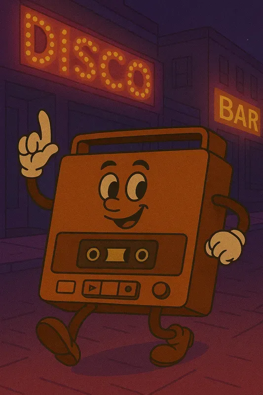 Retro Object Cartoon Walks ChatGPT Image Prompt | PromptBase