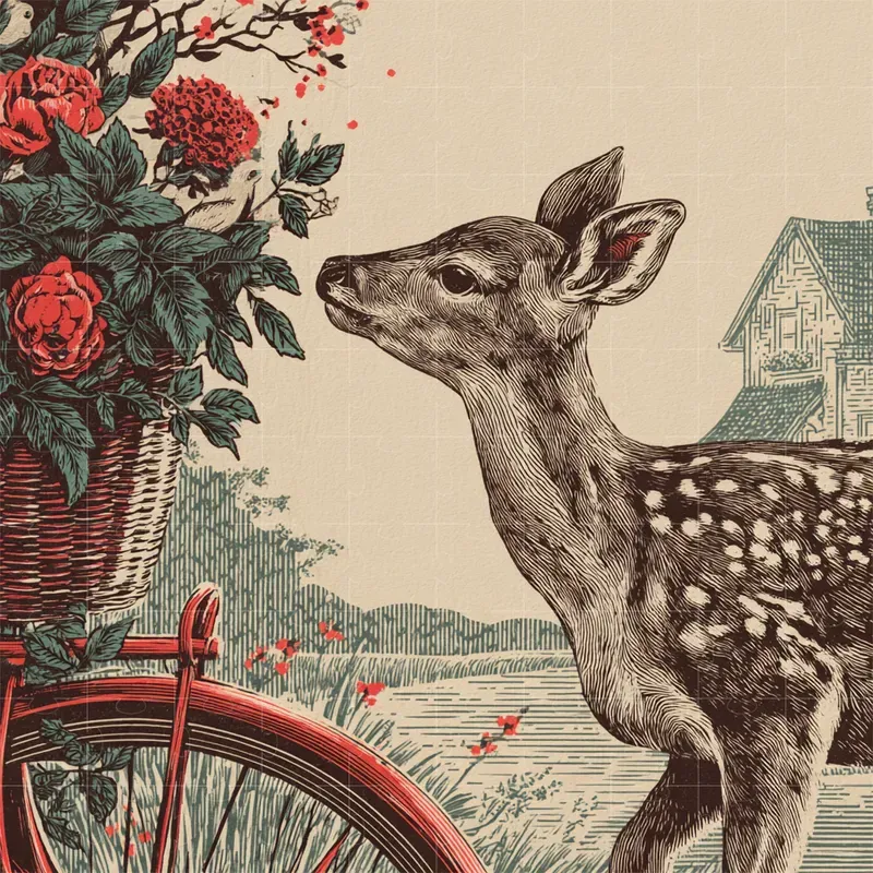 Vintage Storybook Animals Midjourney Prompt | PromptBase