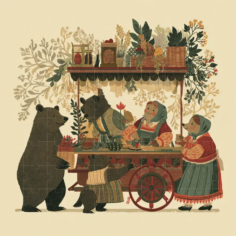 Vintage Storybook Animals Midjourney Prompt | PromptBase