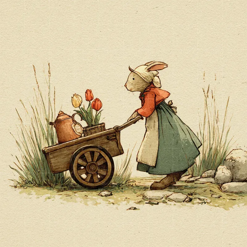 Vintage Storybook Animals Midjourney Prompt | PromptBase