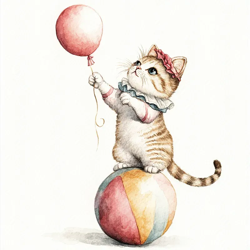Watercolor Circus Animals Cliparts Midjourney Prompt | PromptBase