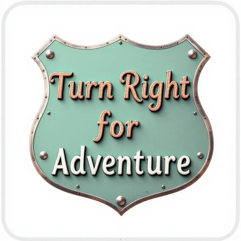 Modern Motivational American Road Signs FLUX Prompt | PromptBase
