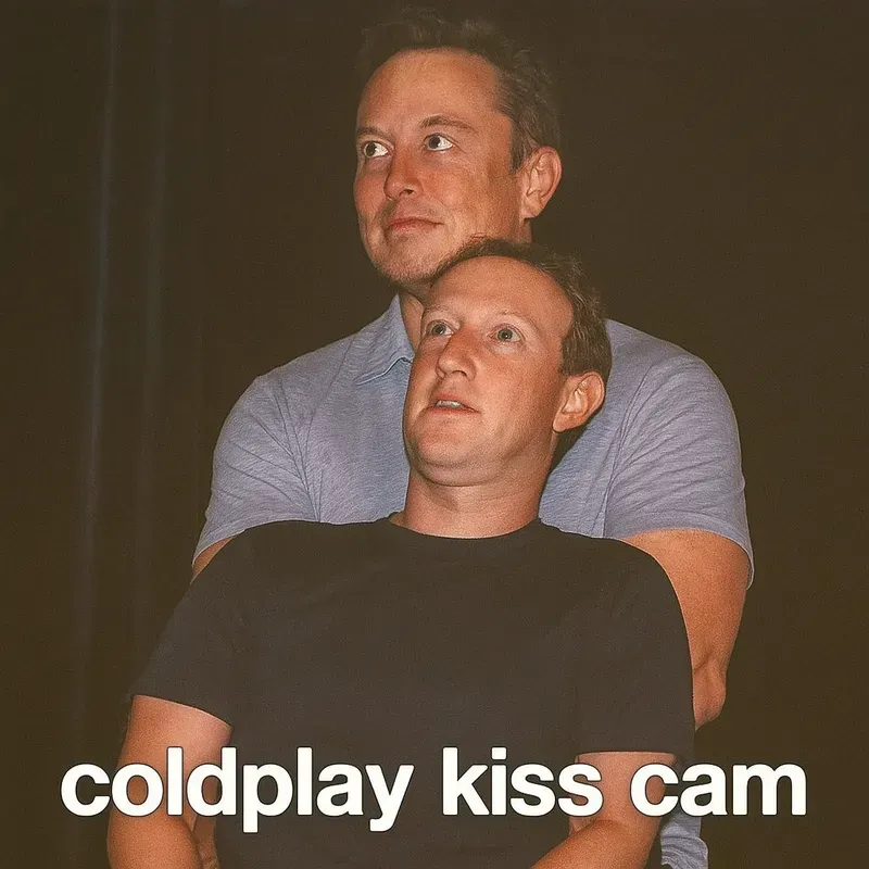 Coldplay Kiss Cam Meme Makers ChatGPT Image Prompt PromptBase
