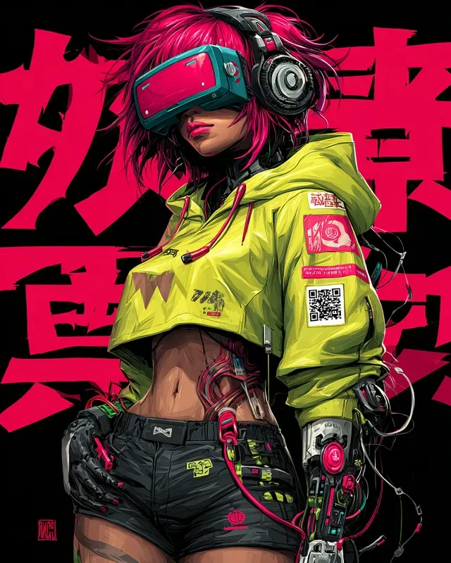 Cyberpunk Anime Style Illustrations Midjourney Prompt | PromptBase