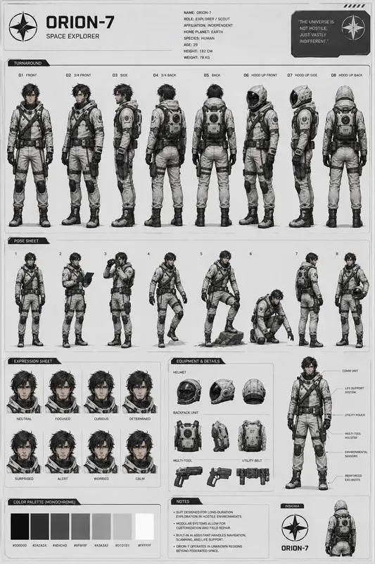 Character Reference Sheet Generator ChatGPT Image Prompt | PromptBase