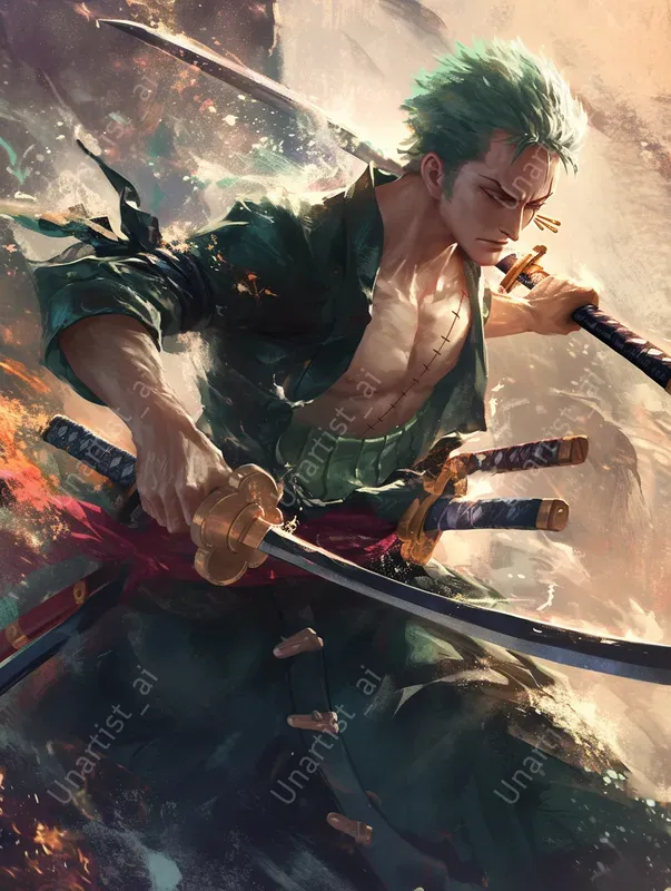 Dynamic One Piece Concept Art Midjourney Prompt | PromptBase