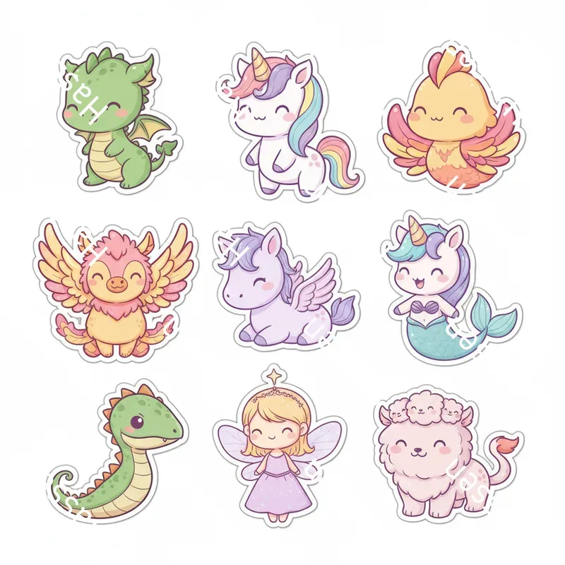 Cute Stickers You Can Sell Gemini Image Prompt | PromptBase