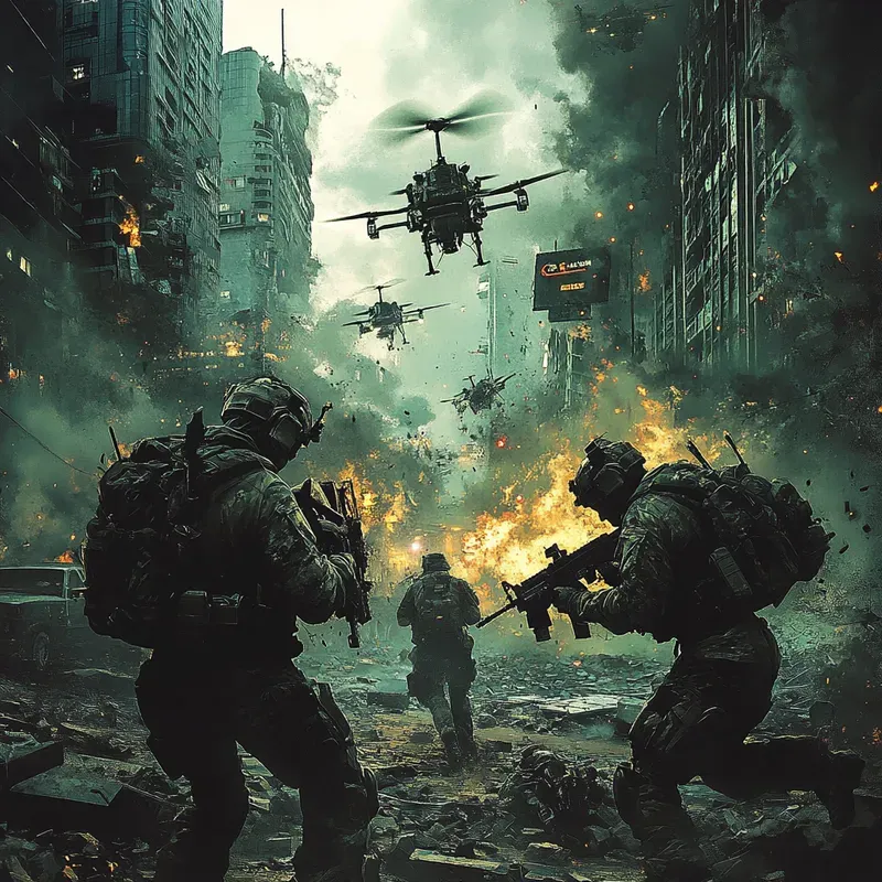Cinematic Military Action Posters Midjourney Prompt | PromptBase