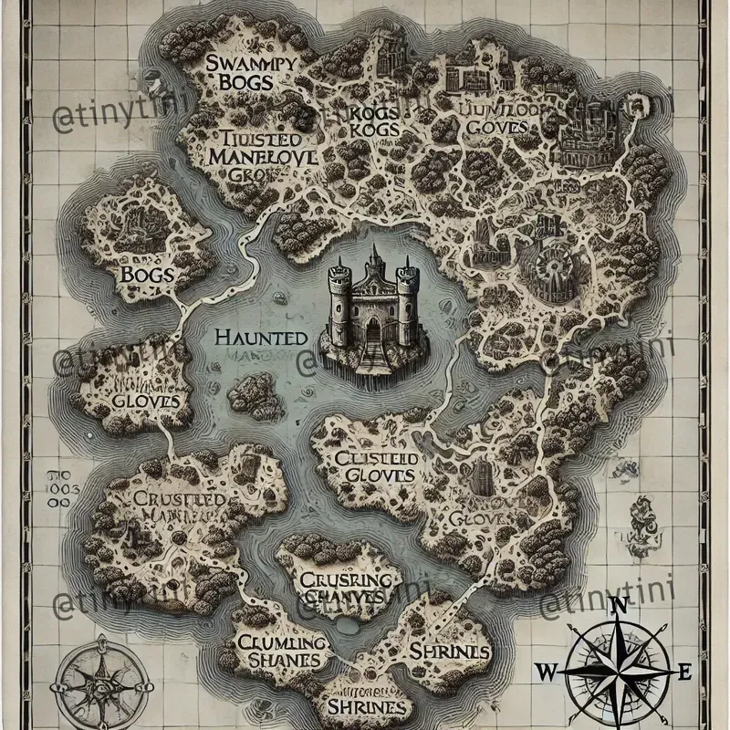 Printable Handdrawn Fantasy Maps DALL·E Prompt | PromptBase