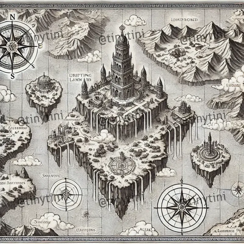 Printable Handdrawn Fantasy Maps DALL·E Prompt | PromptBase