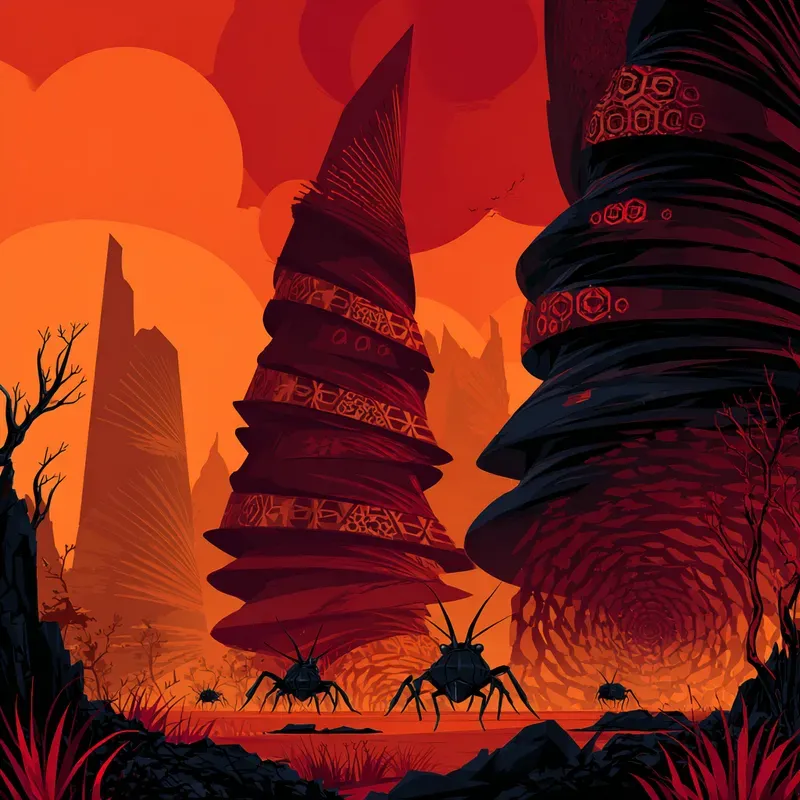 Alien Vector Landscapes Midjourney Prompt | PromptBase