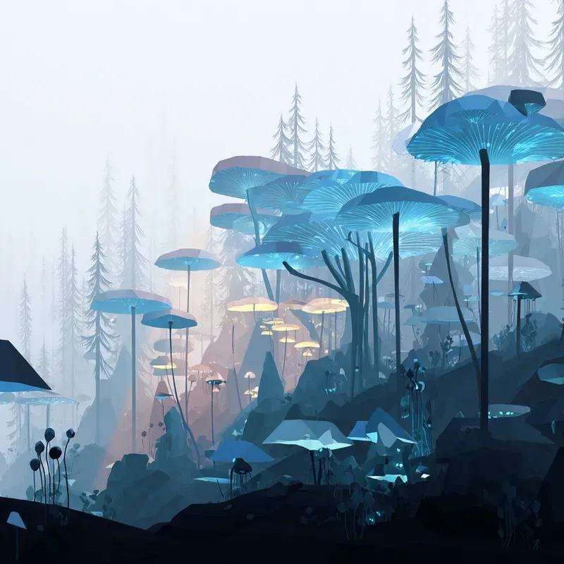 Alien Vector Landscapes Midjourney Prompt | PromptBase