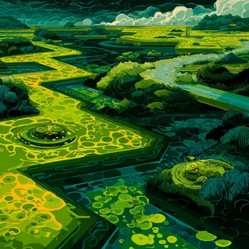 Alien Vector Landscapes Midjourney Prompt | PromptBase