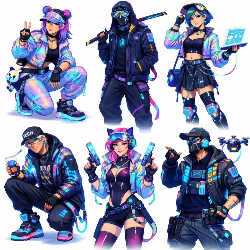 Stylized Character Sheets ChatGPT Image Prompt | PromptBase