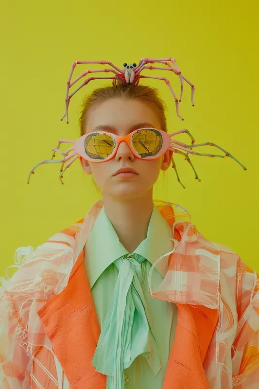 コレットマルーフSurreal Mask Hairpin Odd Surreal Mask Fashion Midjourney Prompt | PromptBase